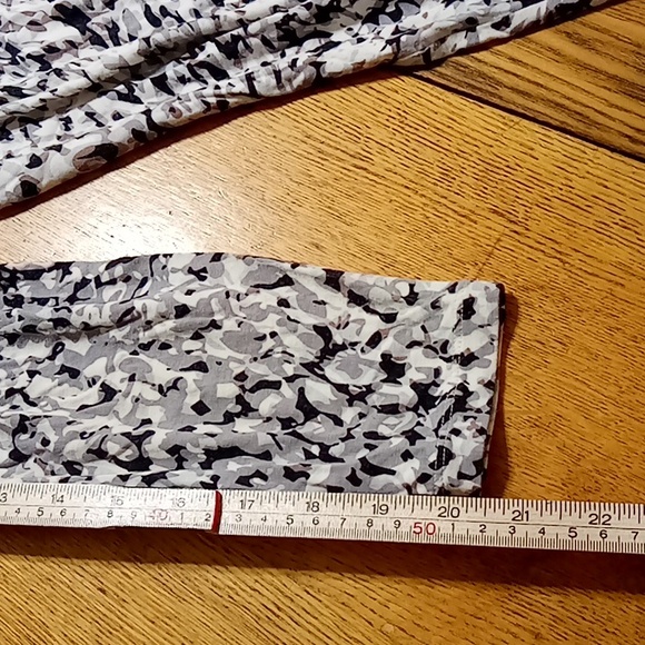 CABI Womens MEDIUM Midi Dress Stretch Used Preowned Summer Stripped WHITE Black - Picture 5 of 9